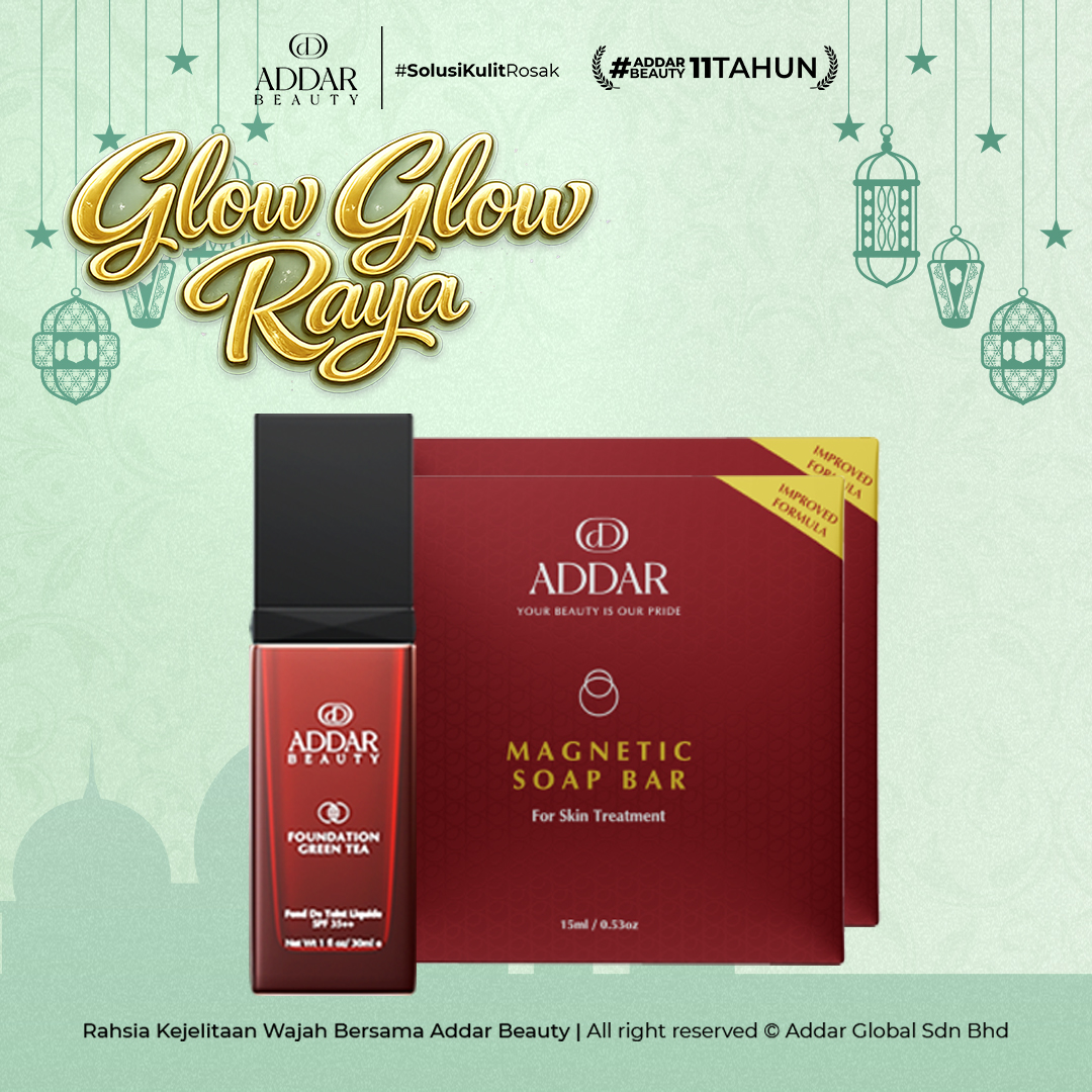 (GGR26) - 2 Sabun Magnetic + 1 Foundation Green Tea